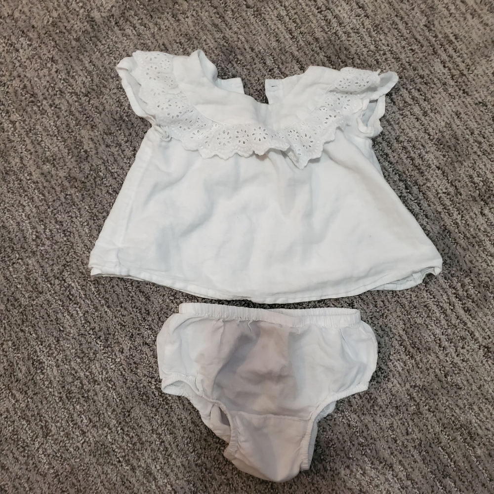 Baby Gap Eyelet top and Bloomer